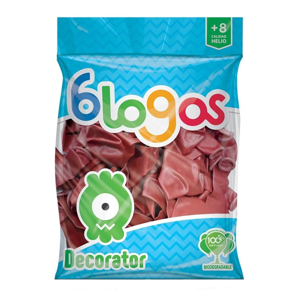 Rojo Cereza No.9 Bolsa C/50 Globos Blogos