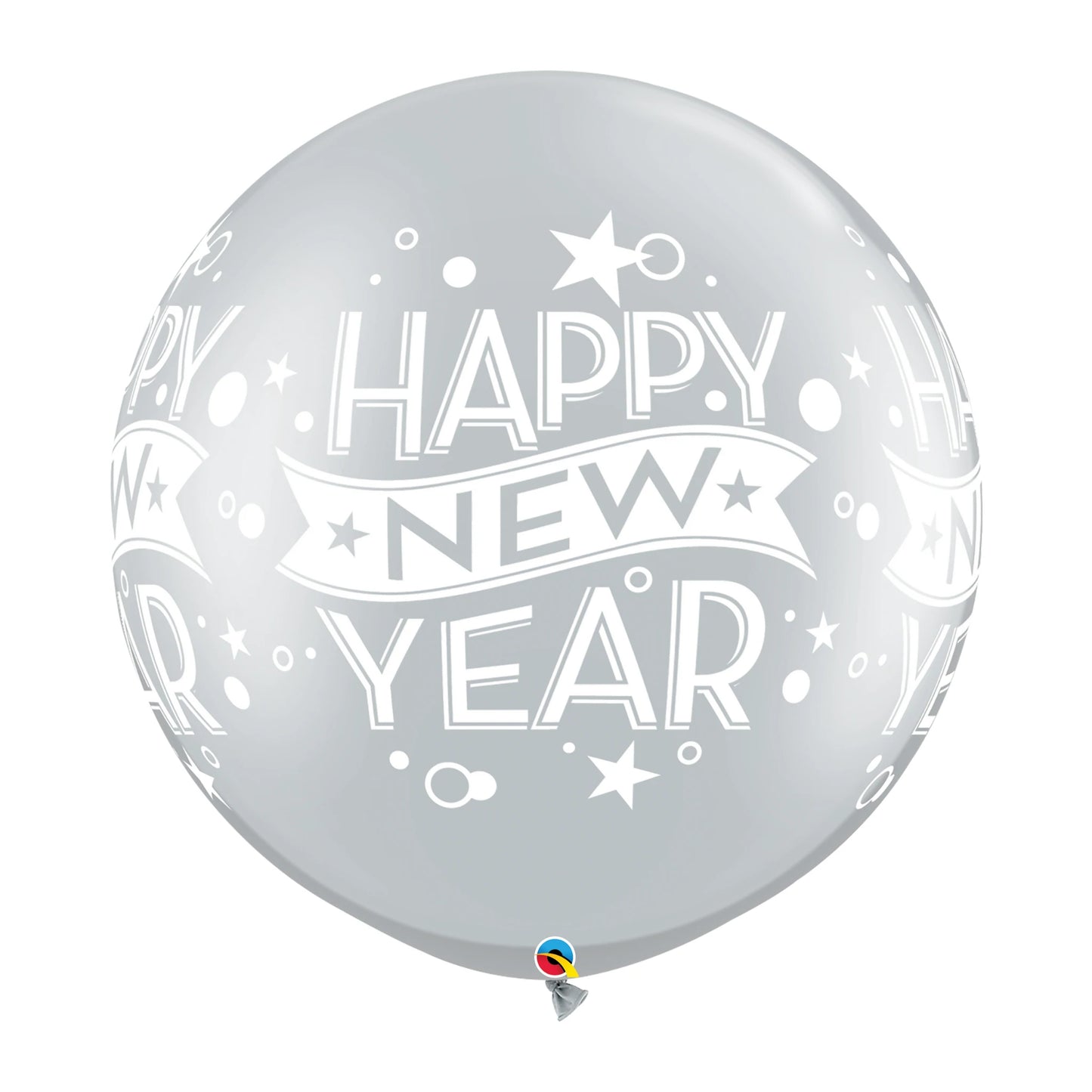 30"New Year Confetti Dots Plata bolsa/2 pzas. QX "BE"