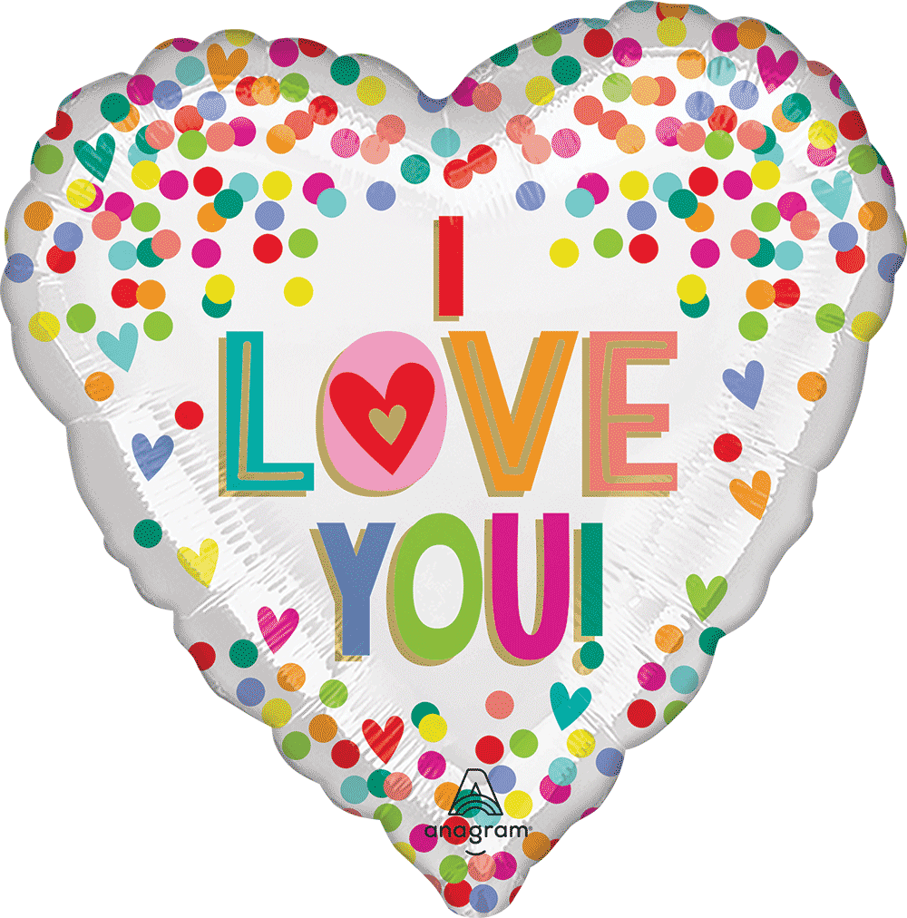 I Love You Rainbow Dots 18" S40