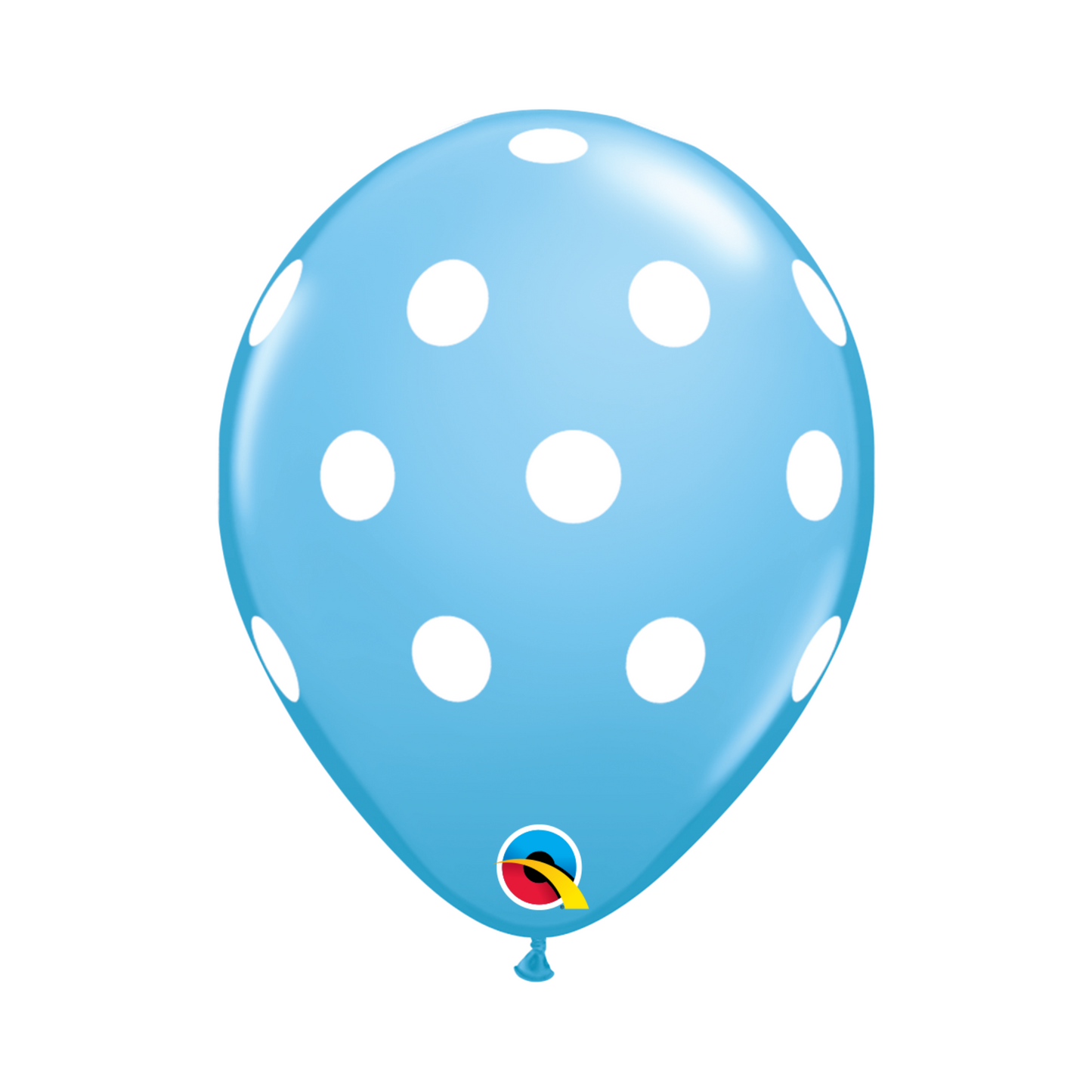 Polka Azul Claro Puntos Blancos C/50 Globos QX "TV"