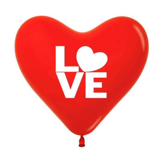 Corazones Love Rojo 12" Bolsa C/50 Globos Sempertex