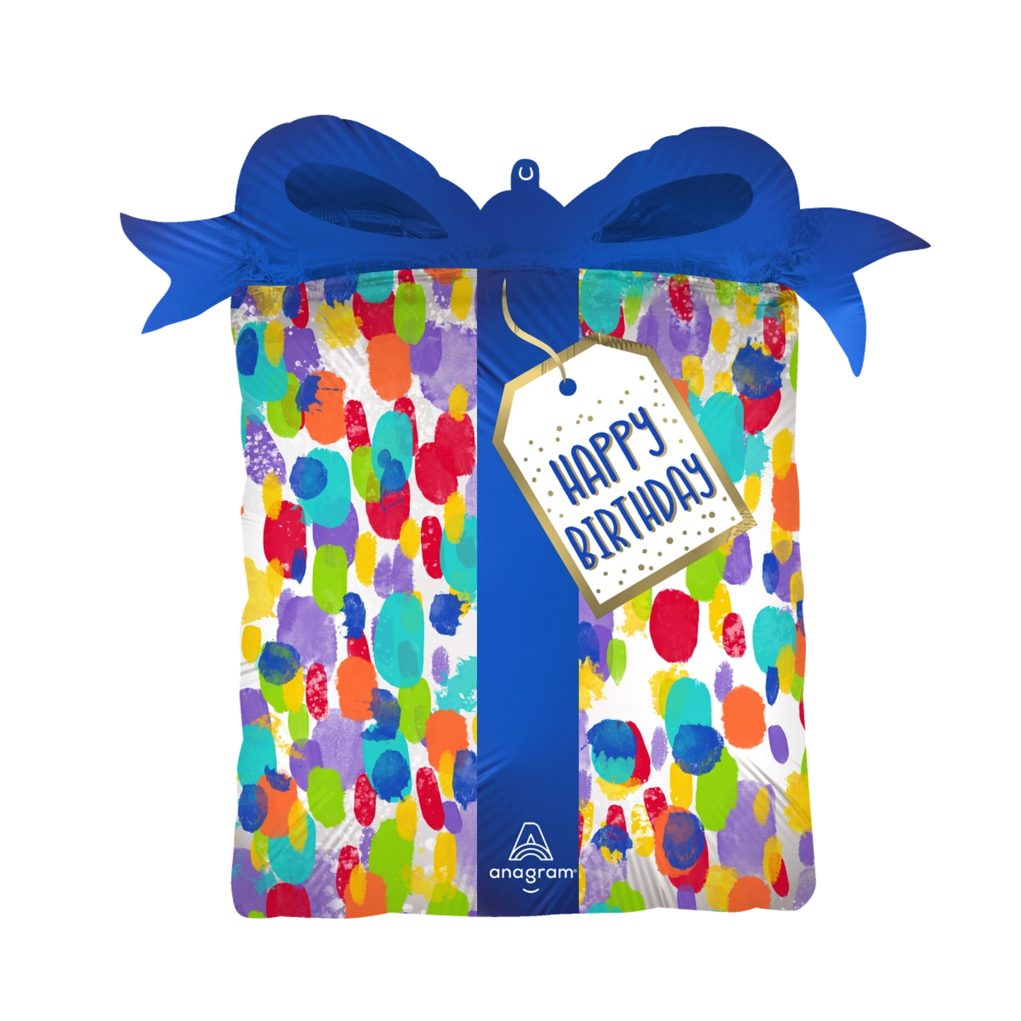 Satin Painterly Dots Birthday P35 Super Shape