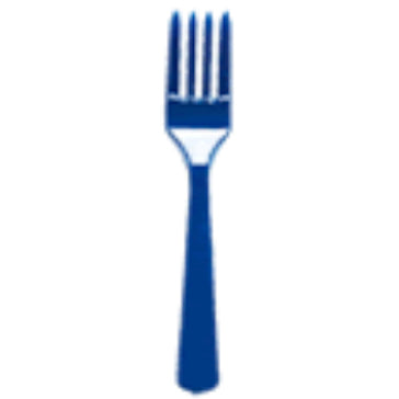 Tenedor De Plastico x 10U Azul