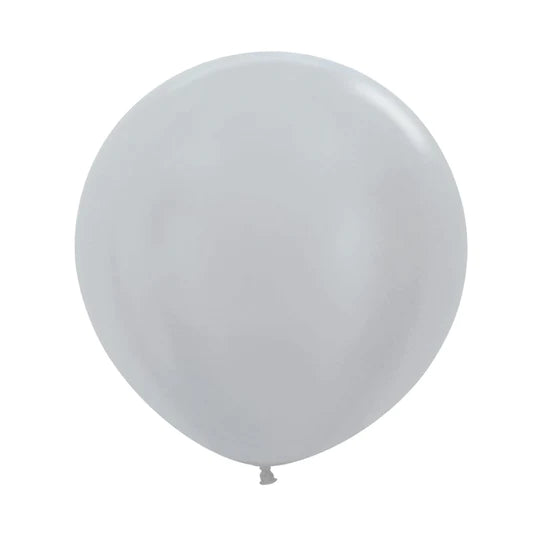 Plata Satín 36" Bolsa C/10 Globos Sempertex