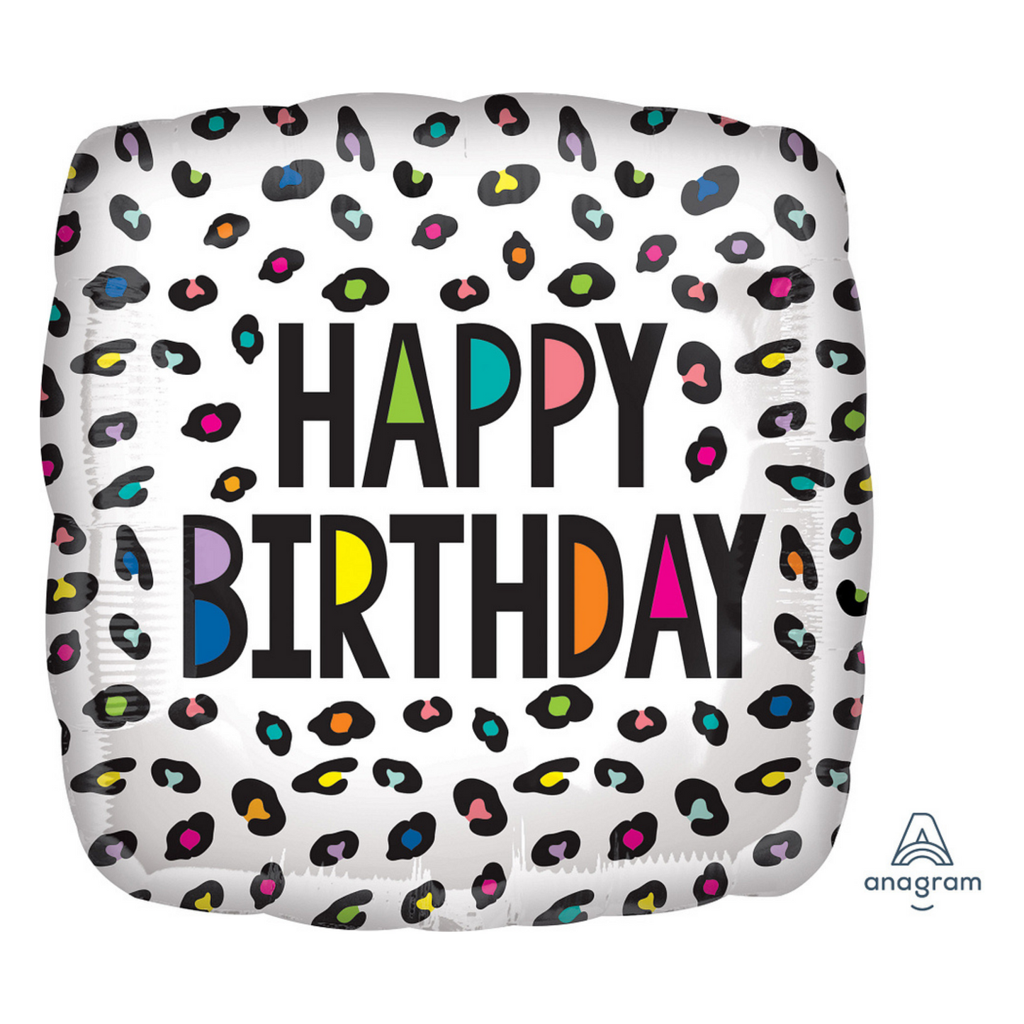 Raibow Leopard Birthday 18" S40 Convergram