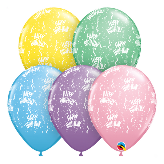 Surtido Pastel Cumple No.11 C/50 Globos QX "TV"