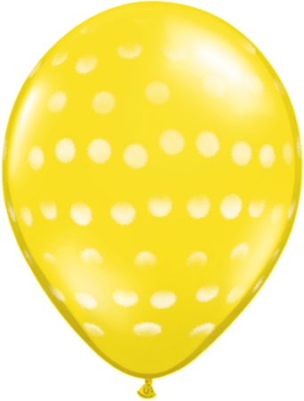 Polka Dot Amarillo Tinta Blanca Bolsa C/100 Impreso 360°