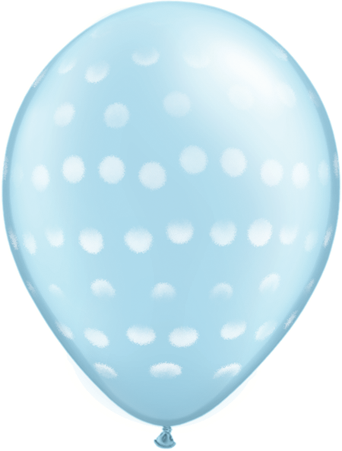 Polka Dot Azul Cielo Tinta Blanca Bolsa C/100 impreso 360°