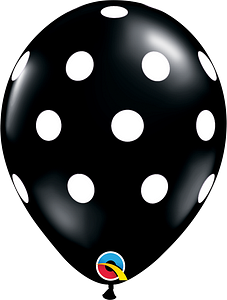 Polka Dot Negro Tinta Blanca Bolsa C/100 Impreso 360°