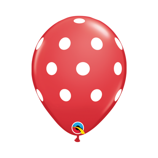Puntos Polka Rojo  blanco 11 c/50 pz. QX "TV"