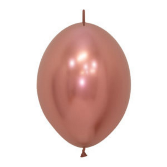Rose Gold Link "Bipolo" No. 12 Bolsa C/50 Globos Sempertex