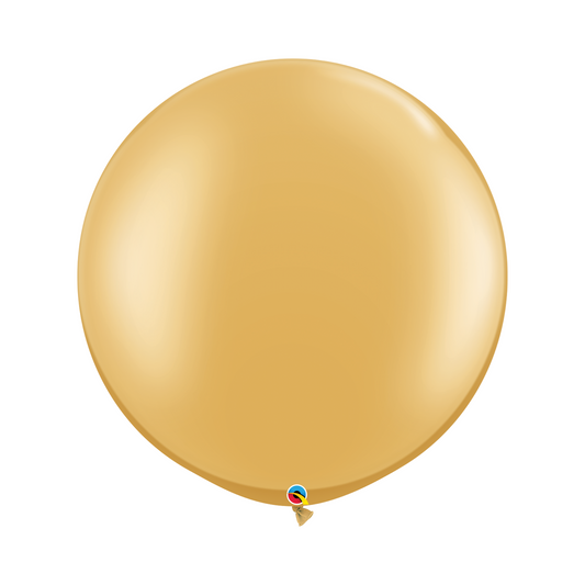 Oro Metalico 30 Gigante Bolsa C/2 Globos QX "AR"