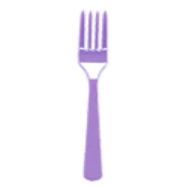 Tenedor De Plastico x 10U Lila
