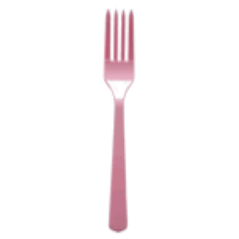 Tenedor De Plastico x 10U Rosa