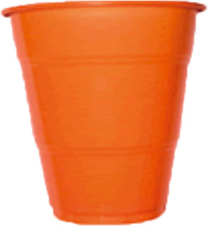 Vaso 12 Oz De Plastico x 10U Naranja