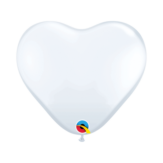 Corazon Blanco 6" C/100 Globos QX "LAB"