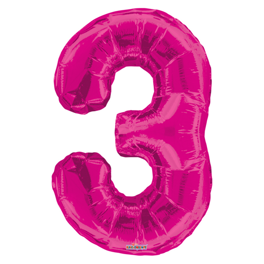 Numero 3 Magenta 34" Super Shape Convergram