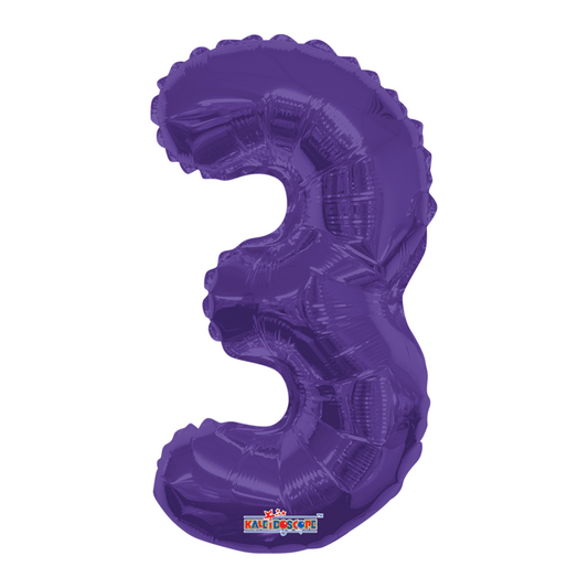 Numero 3 Morado 14" Mini Shape Convergram