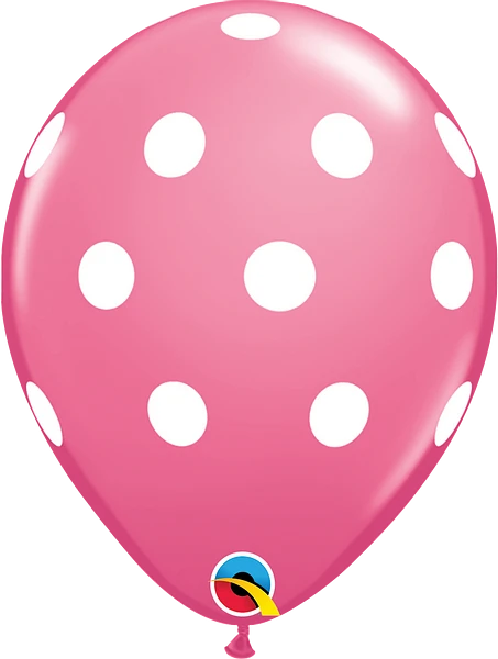 Polka Dot Hot Rose Tinta Blanca Bolsa C/100 impreso 360°