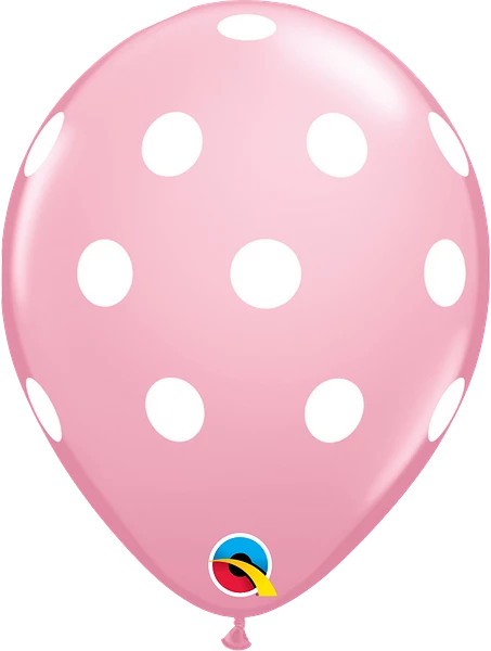 Polka Dot Rosa bb Tinta Blanca Bolsa C/100 impreso 360