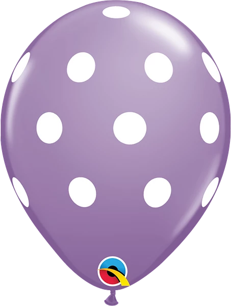 Polka Dot Lavander Tinta Blanca C/100 Impreso 360°